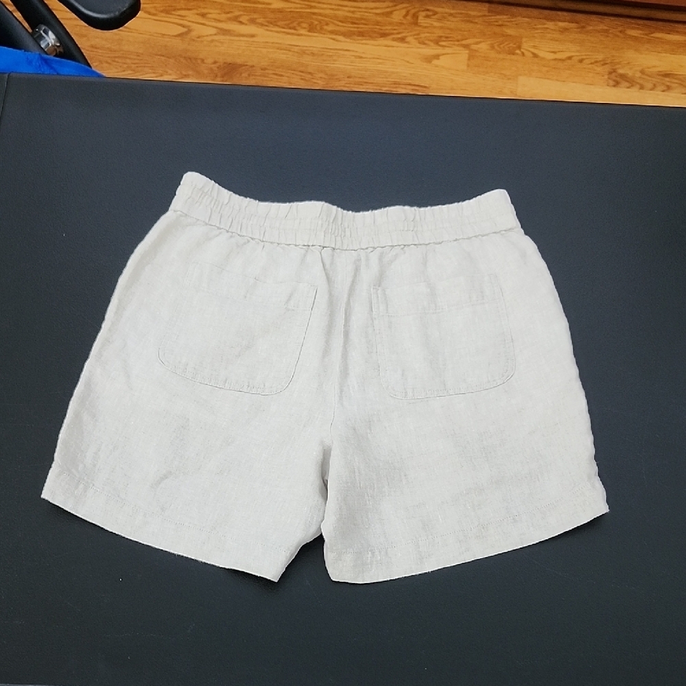 Talbots 100% Linen Cream Women's Shorts - Picture 5 of 7